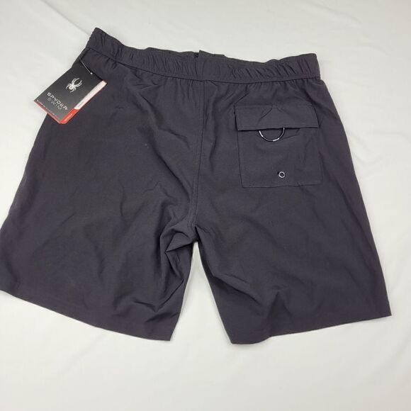 NEW XXL SPYDER SWIM BLACK BOARD SURF SWIMMING TRUNKS SHORTS pockets 34 35 36 NWT - Picture 1 of 16
